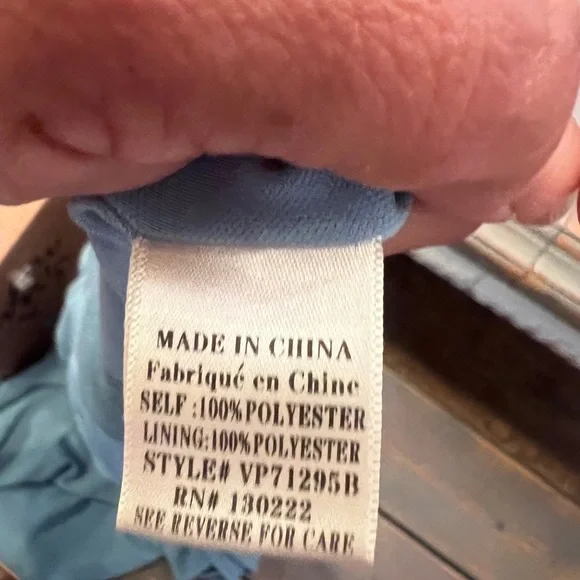 Very J Blue strappy jumpsuit slit leg pockets  cottagecore fairycore coquette - Picture 12 of 13